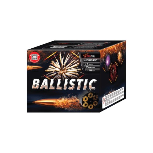 Ballistic PXB2422 wyrzutnia fajerwerków 64 strzały 20 mm Piromax F2