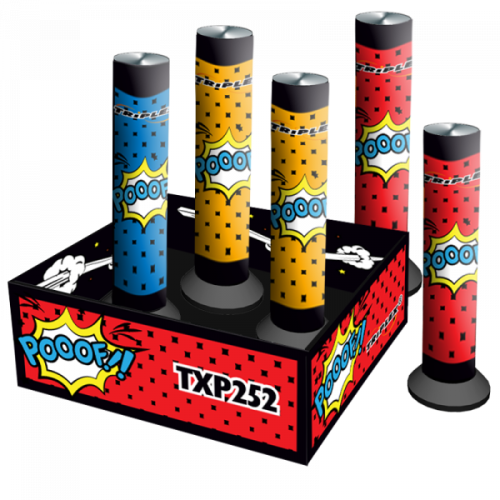 Poof Single Shot TXP252 - wyrzutnia jednostrzałowa 5 szt. 20 mm Triplex F2