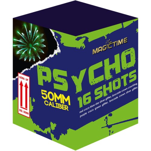 P7793 Psycho - wyrzutnia 16 strzałów 50 mm Magictime F3