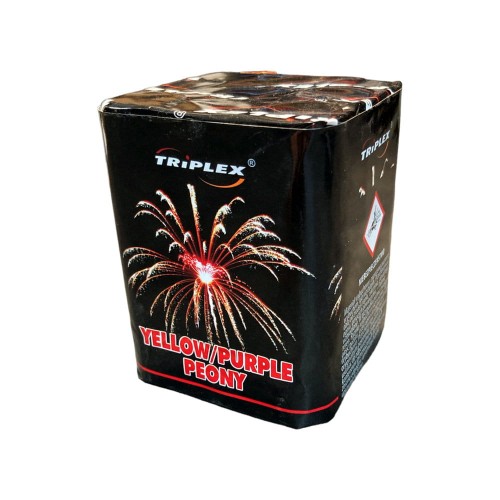 Yellow/Purple Peony TXB821 - wyrzutnia 9 strzałów 20 mm Triplex F2 