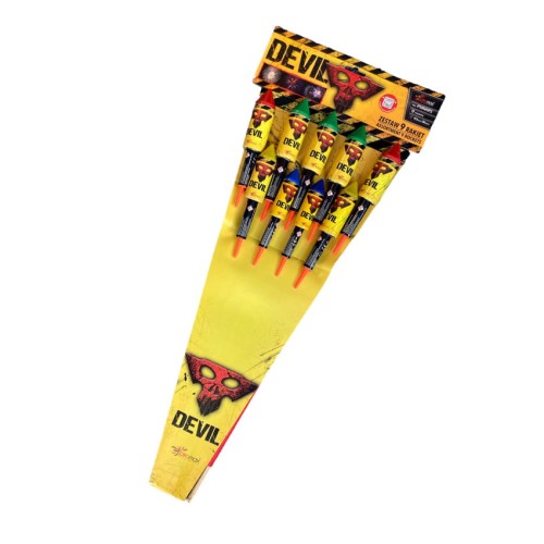 Devil PXR225 - duży zestaw 9 rakiet Piromax F2