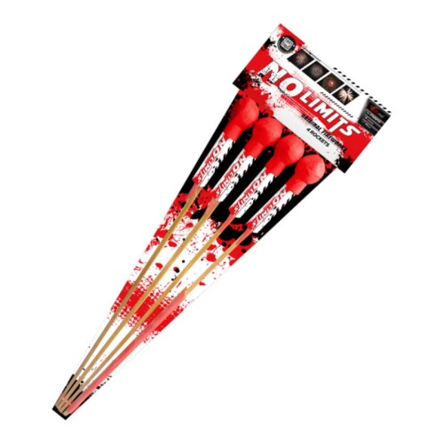 No Limits PXR219 - zestaw 4 rakiet kulistych 45 mm Piromax F3