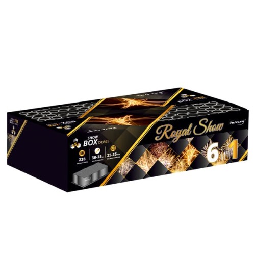 TXB865 Royal Show 6 in 1 - zestaw wyrzutni 238 strzałów 20-30 mm Triplex F3