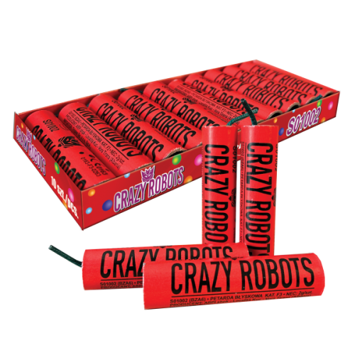 Crazy Robots S01002 - petardy hukowe 10 szt. F3