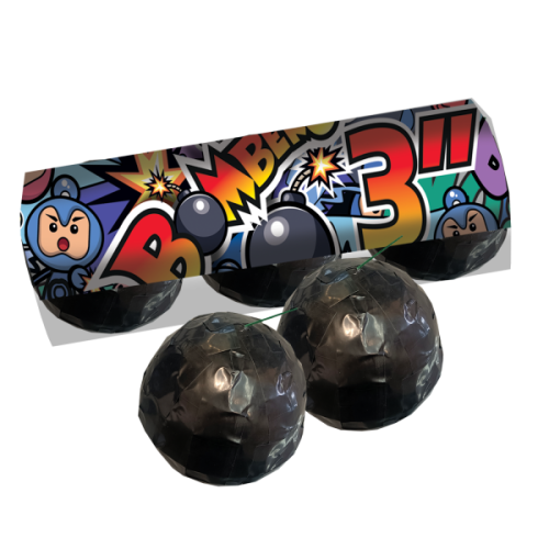 Bateria petard błyskowych Bomber Guy 3" - iskrzące kule 50 strzałów 3 szt. Triplex F3