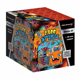 Free Spirit TXB937 - wyrzutnia fajerwerków 25 strzałów 30 mm Triplex F3