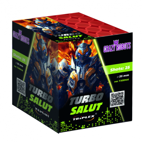Turbo Salut TXB946 - wyrzutnia fajerwerków 25 strzałów 25 mm Triplex F3