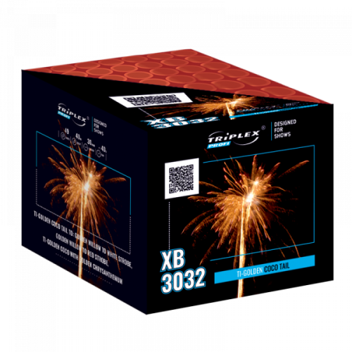 Ti-Golden Coco Tail XB3032 - wyrzutnia fajerwerków 49 strzałów 30 mm Triplex F3