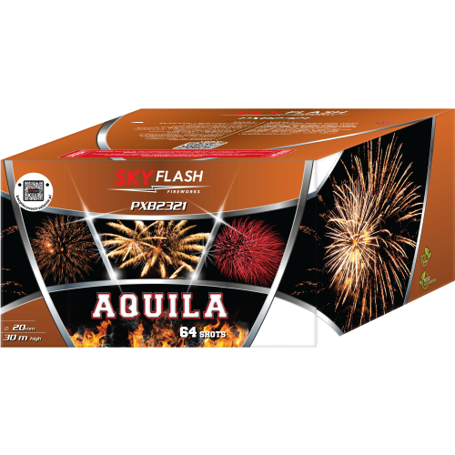  Aquila PXB2321 wyrzutnia fajerwerków 64 strzały 20 mm Piromax F2