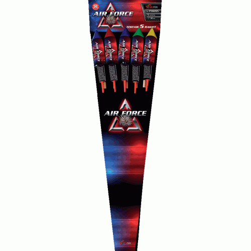 Air Force PXR205 - zestaw dużych rakiet 5 sztuk Piromax F3
