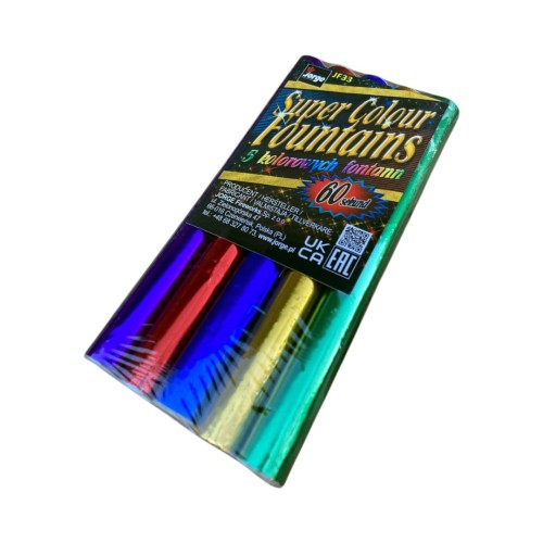 Super Colour Fountains JF33 ognie bengalskie mini fontanny 5 szt. Jorge F2