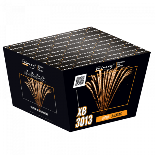 Glitter Crackling XB3013 - wyrzutnia kątowa 70 strzałów 20 mm Triplex F3
