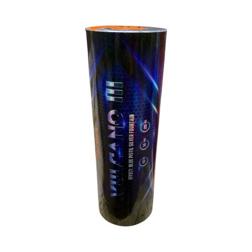 Vulcano III PSF24227-C duża srebrna fontanna z niebieskim płomieniem F2