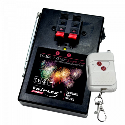 System do zdalnego odpalania pirotechniki 2 kanałowy SYS102