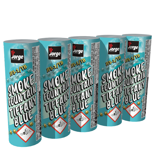 Zestaw świec dymnych Smoke Fountain Tiffany Blue turkusowe JFS1/TB 5 szt. Jorge T1