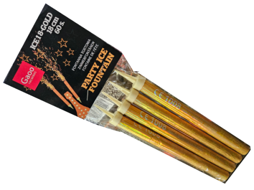 Fontanny tortowe 18 cm 60 sek. ICE18-GOLD 4 szt. F1