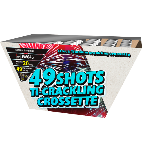 Ti-Crackling Crossette JW645 wyrzutnia fajerwerków 49 strzałów 20 mm Jorge F2