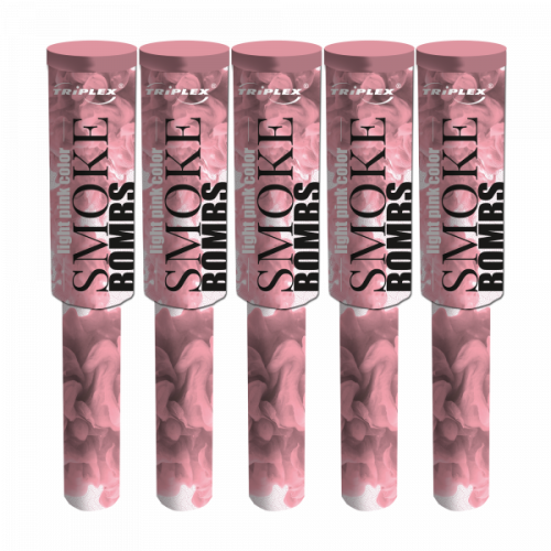 Jasnoróżowa świeca dymna z rączką na zawleczkę Smoke Bombs TXF543-10 Triplex T1