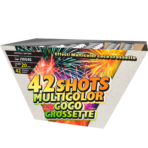 Multicolor Coco Crossette JW646 wyrzutnia fajerwerków 42 strzały 20 mm Jorge F2