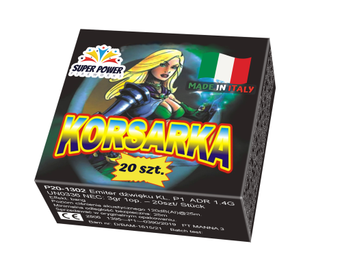 Korsarka P20-1302 włoskie petardy draskowe 20 szt. Pirotecnica Manna P1