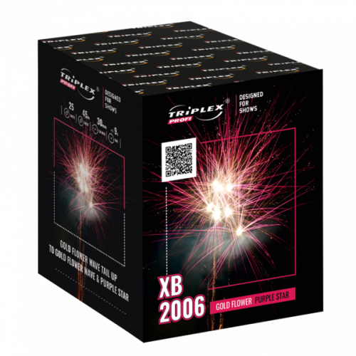Gold Flower Purple Star XB2006 - wyrzutnia 25 strzałów 30 mm Triplex F3