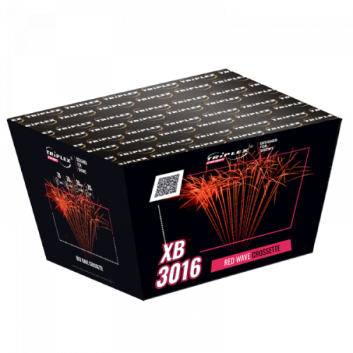 Red Wave Crossette XB3016 wyrzutnia fajerwerków Profi Line 70 strzałów 20 mm Triplex F3