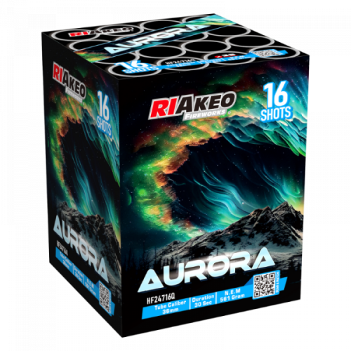 Aurora HF24716Q wyrzutnia fajerwerków 16 strzałów 36 mm Riakeo F3