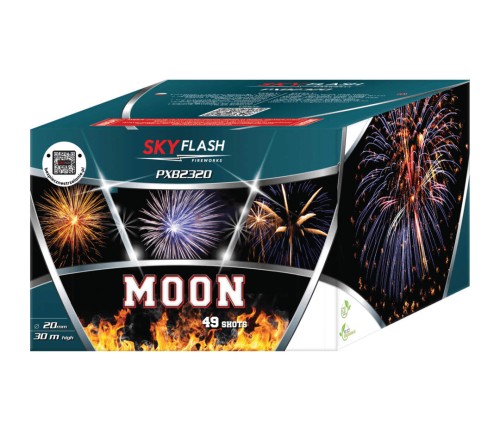 Moon PXB2320 wyrzutnia fajerwerków 49 strzałów 20 mm Piromax F2