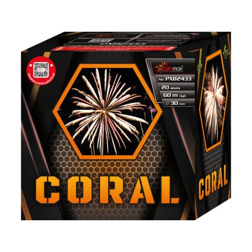 Coral PXB2433 - wyrzutnia fajerwerków 20 strzałów 30 mm Piromax F2