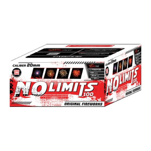 No Limits PXB2438 wyrzutnia fajerwerków 100 strzałów 20 mm Piromax F2