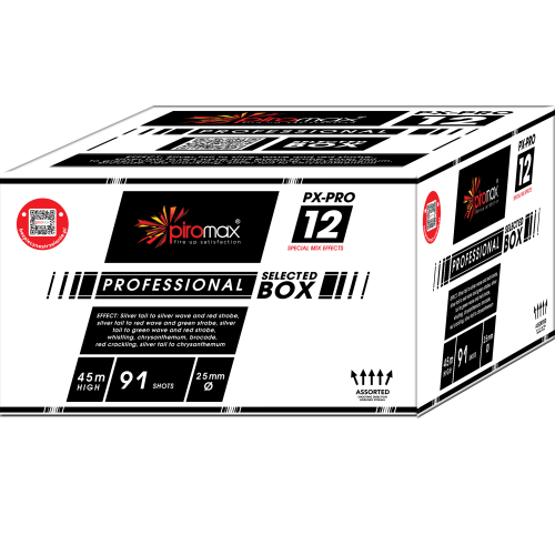 PX-PRO 12 - wyrzutnia serii profesjonalnej 91 strzałów 25 mm F3