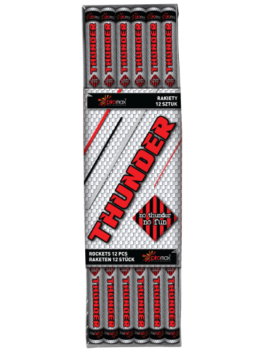 Thunder PXR224 - zestaw 12 rakiet hukowych Piromax F2