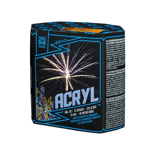 Acryl AC30-13-23 - wyrzutnia fajerwerków 13 strzałów 30 mm Argento F2
