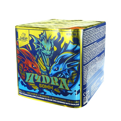 Hydra IC50-16-1 - wyrzutnia fajerwerków potężny kaliber 16 strzałów 50 mm Iskra Line F3