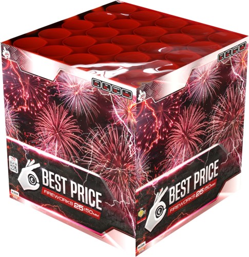 Best Price C255BP potężna wyrzutnia fajerwerków 25 strzałów 50 mm Klasek F3