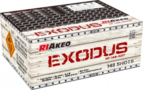 Exodus HF-148-2217 zestaw baterii 148 strzałów 20-25 mm Riakeo F2