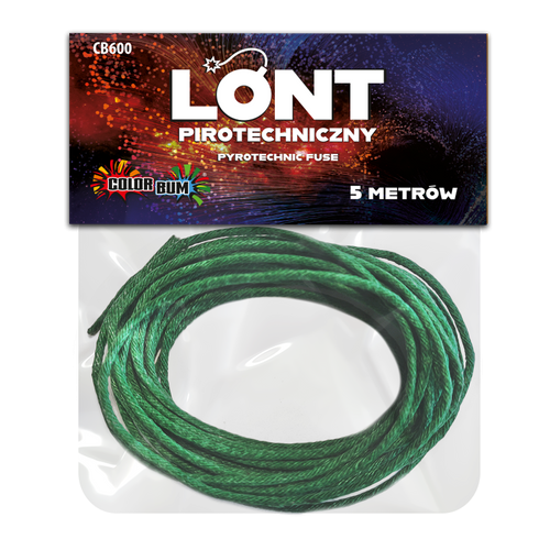 Lont pirotechniczny 5 m - wolnopalny 2 mm Color Bum P1