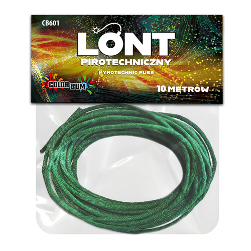 Lont pirotechniczny 10 m CB601 - wolnopalny 2 mm Color Bum P1