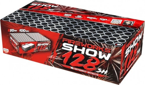 Fireworks Show 128 C12820F/C - zestaw wyrzutni 128 strzałów 20 mm Klasek F2