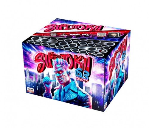 Sudoku C63MXS14 wyrzutnia fajerwerków 63 strzały 14-16 mm Klasek F2