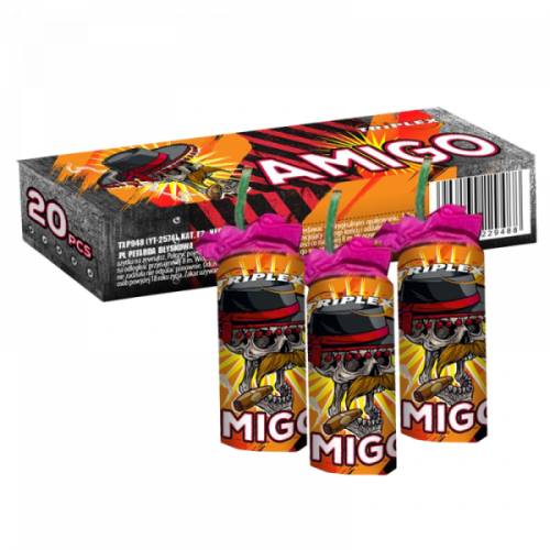 Amigo TXP948 petardy hukowe z flashem 20 sztuk Triplex F2