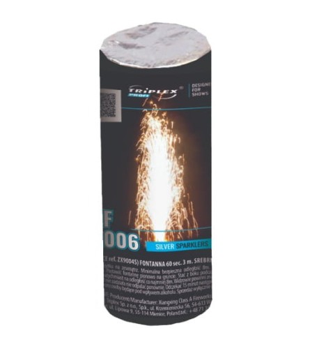 Srebrna fontanna Profi XF2006 - wysokość 3 m 60 sek Triplex F2