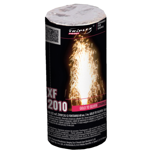 Silver Sparkles Profi XF2010 - duża fontanna srebrna 5 m 60 sek Triplex F2