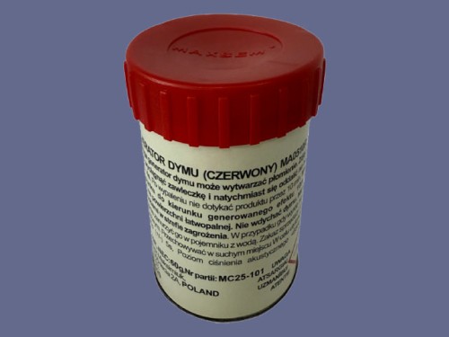 Generator dymu czerwony w puszcze na zawleczkę MA0510R Maxsem P1