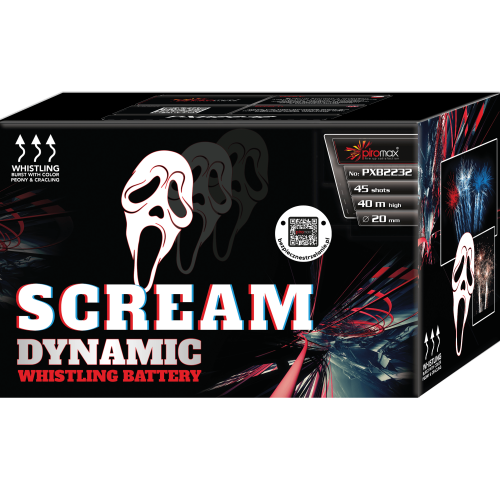 Scream PXB2232 wyrzutnia z gwizdem 45 strzałów 20 mm Piromax F2