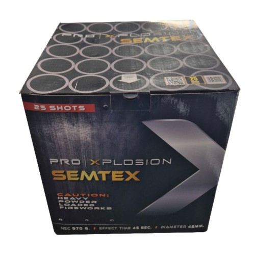 Semtex PS2255 potężna wyrzutnia fajerwerków 25 strzałów 48 mm Pyroshine F3 