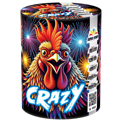 Crazy B07-2001 wyrzutnia fajerwerków 7 strzałów 20 mm Super Power F2