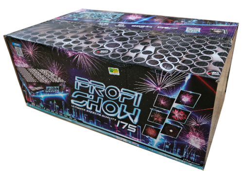 Profi Show C175MF/C potężny zestaw wyrzutni fajerwerków 175 strzałów 30-50 mm F3